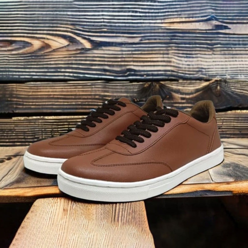 JOMI X ZAGIB | Sepatu Pria Warna Coklat Sneaker Casual Skate Cowo Branded Impor