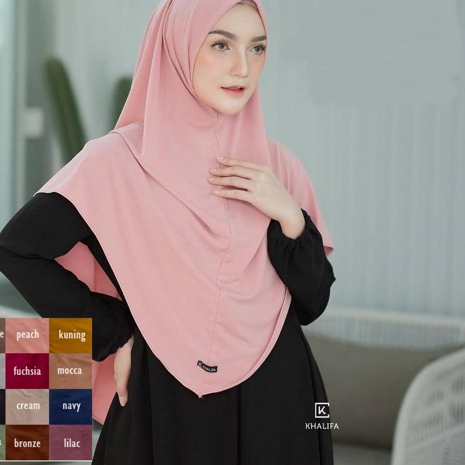 ☆ Jilbab Bergo Khimar Jersey Nonpad Nazira ✲
