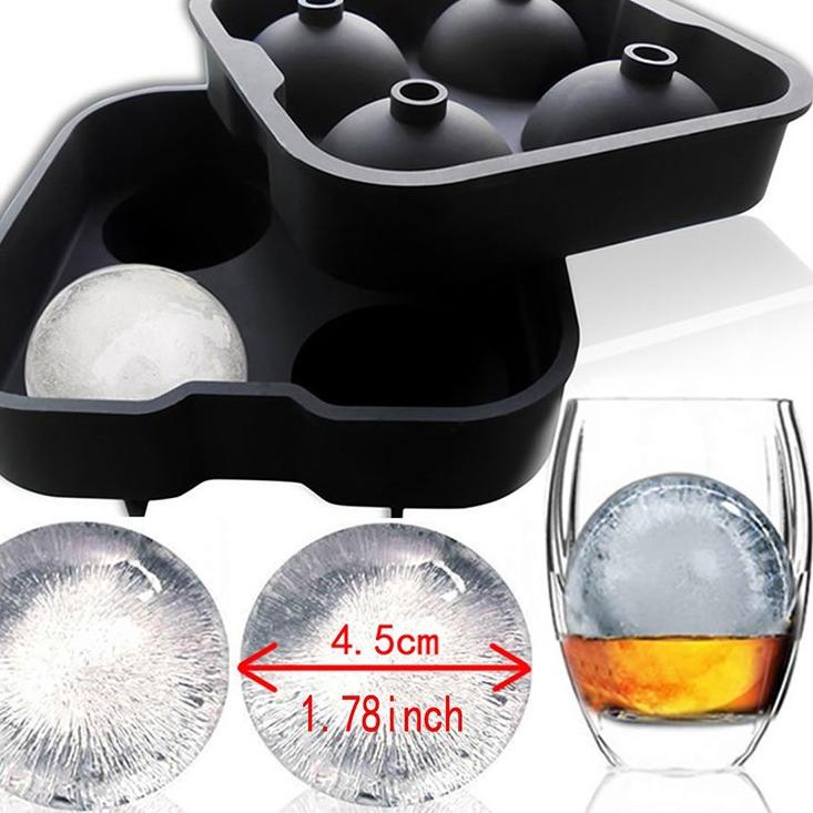 

Hemat BangetK0w0V Cetakan Es Batu Model Bulat Skull Diamond Ice Maker Silicone