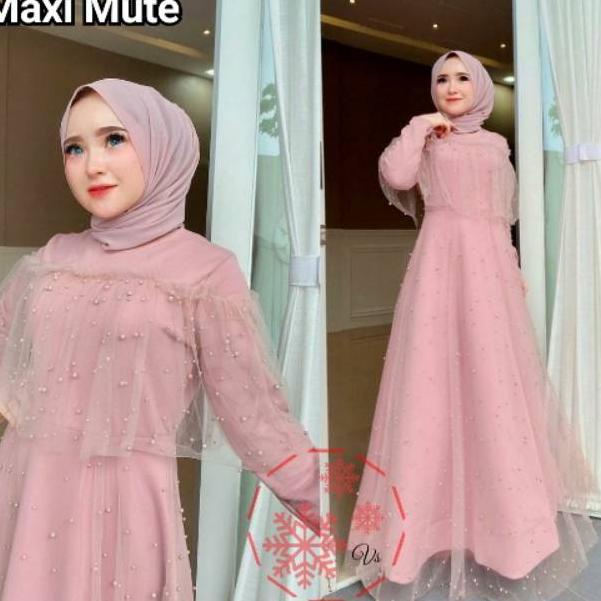 ♟ ELDE 16 - MAXI MUTE MOSCREPE KOMBY TILE MUTIARA GAMIS PESTA ➭
