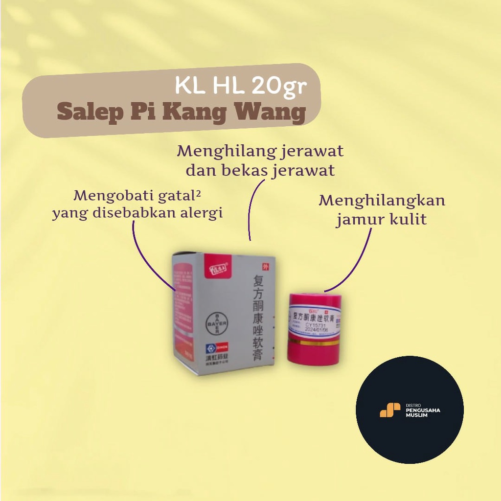 Salep KL Pi Kang Wang jumbo Original 100% Asli Menghilangkan Gatal Jerawat Jamur Kulit 10gr