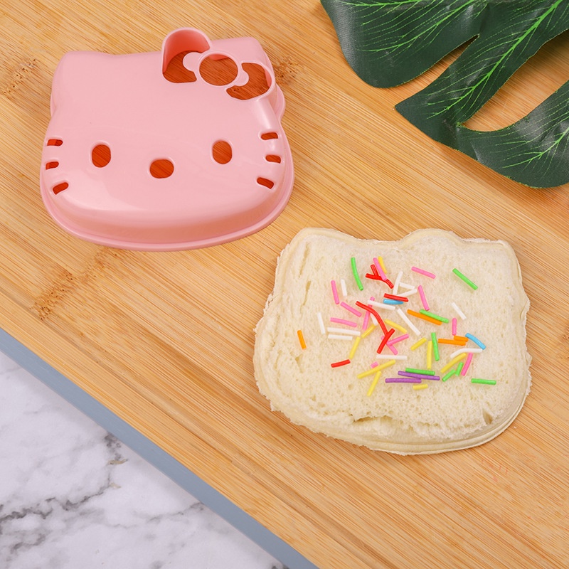 Mi.more Cetakan Pemotong Roti Sandwich Untuk Alat Dapur DIY Model Bear Kartun Beruang Pink Kucing