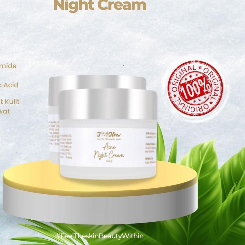 ➶ J-glow Cream Malam Acne/Extra Acne - Jglow Skincare Cream Malam 100% Original ♪