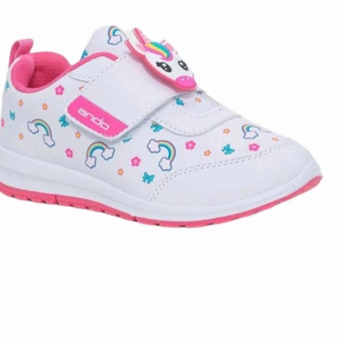 sepatu sneaker anak perempuan Ando unicorn Elina paud tk
