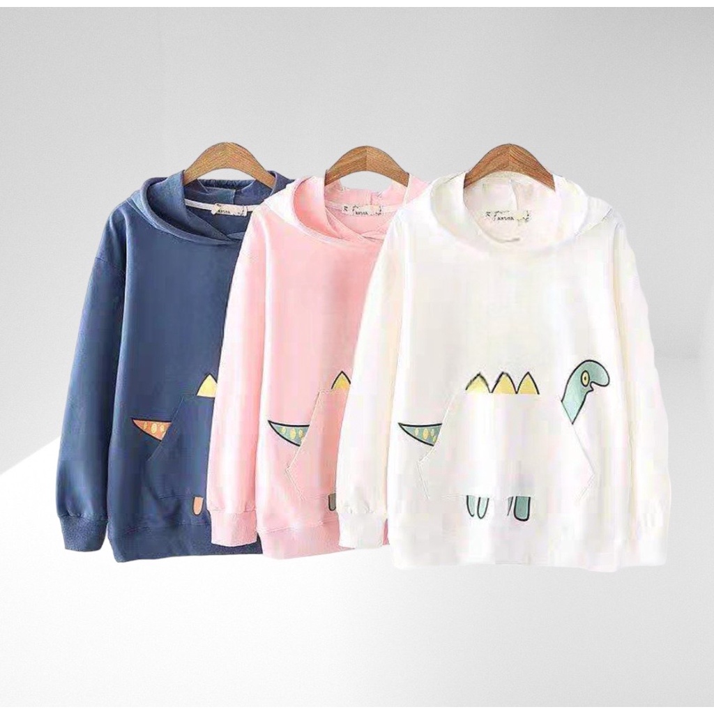 POCKET DINOS HOODIE KIYOWO COUPLE PH