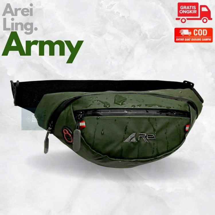 Tas Pinggang Pria Waterproof Waist Bag Hezel Pria Anti Air Anti Sobek Arei