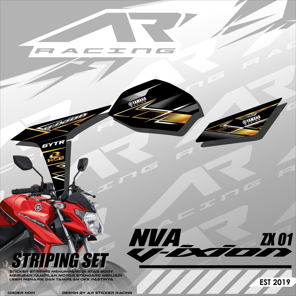 Striping Vixion 2015 2016 NVA - Stiker Vixion NVA Terbaru Motif Racing