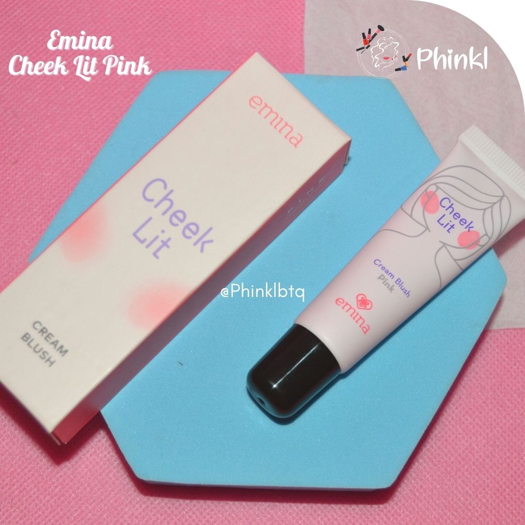 `ღ´ PHINKL `ღ´ ╰☆☆ 𝔢мιℕά ☆☆╮ Emina cheek lit blush on cream perona pipi alami cocok untuk remaja