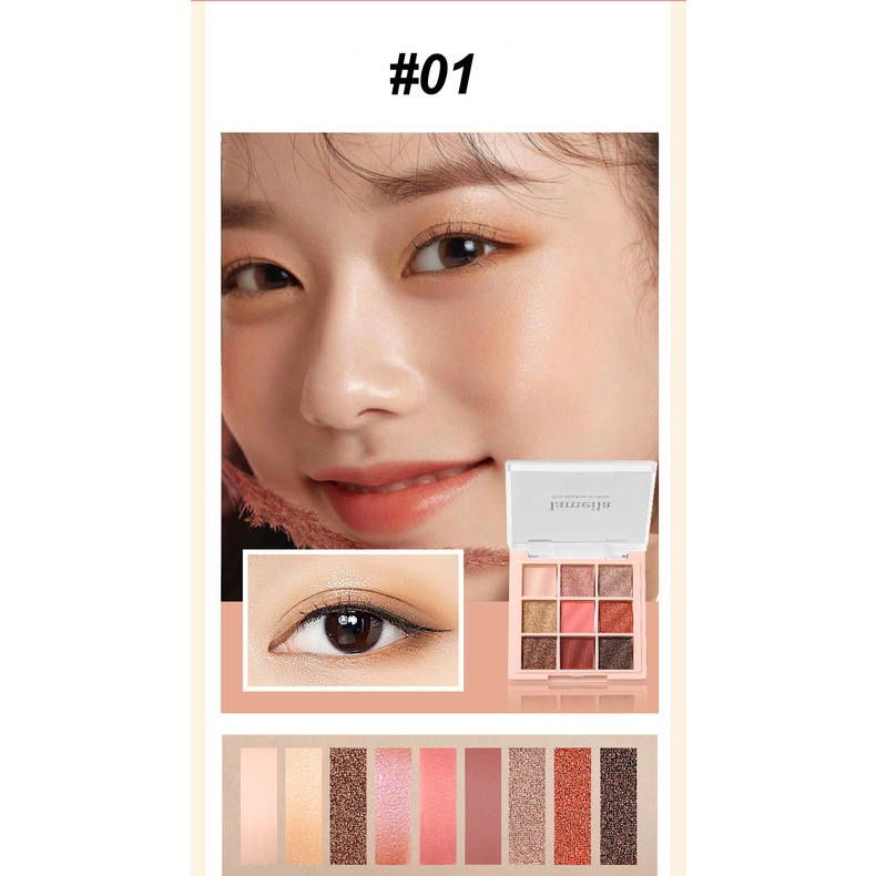 Lameila Eyeshadow Ada 9 Warna Tahan Lama Gratis kuas LA209