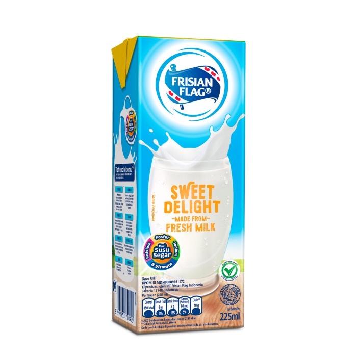 Frisian Flag / Purefarm / susu kotak cair / sweet delight / 225ml