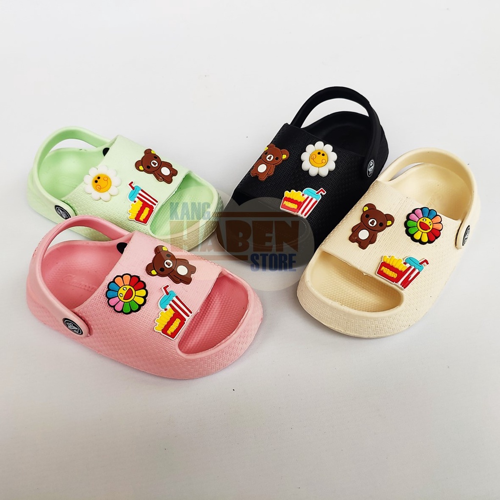 Habenkids Sandal Jibbitz Anak Cewek Umur 1 - 3 tahun Karakter Lucu