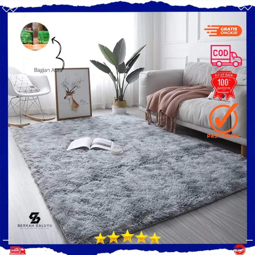 Karpet bulu rasfur 150x100x3CM surpet tikar lipat rumahan ruang tamu kamar tidur minimalis