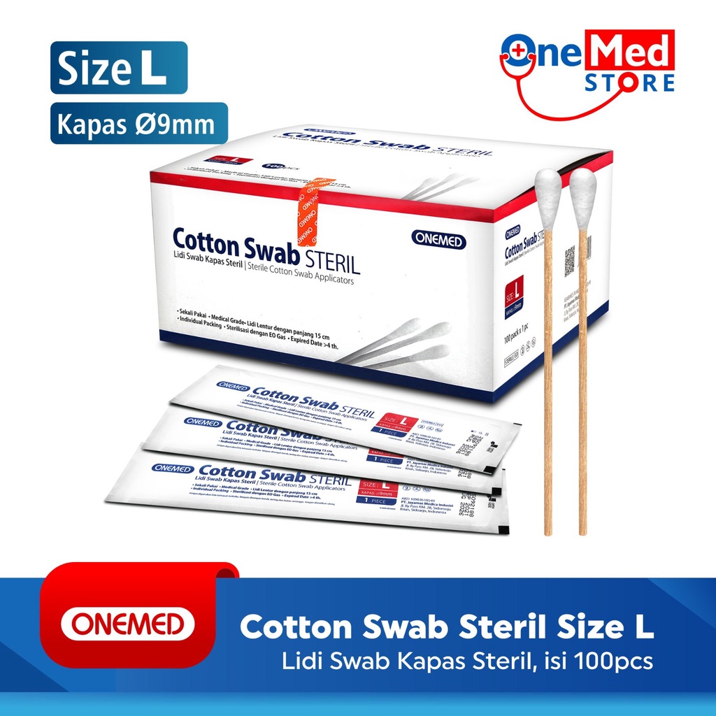 Cotton Swab Steril L isi 100pcs