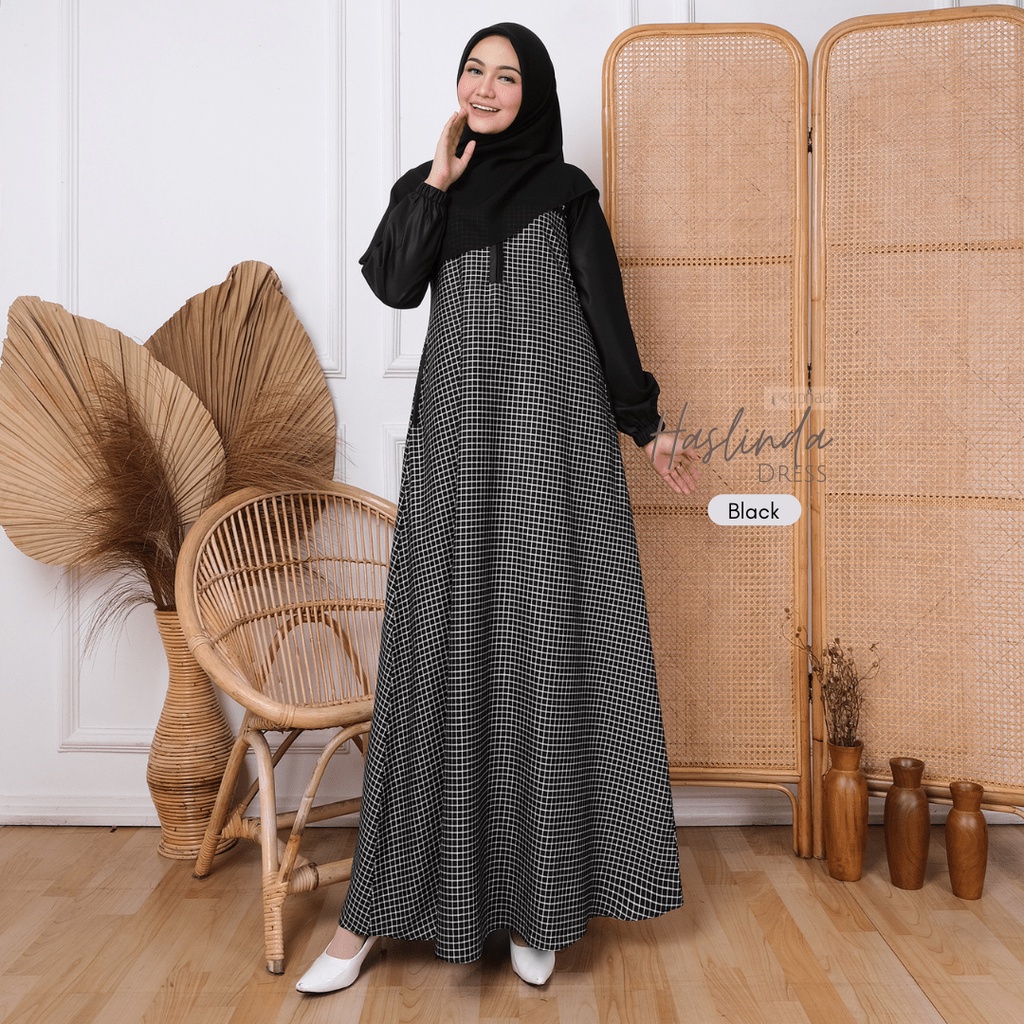 KUPNAD Gamis Premium Katun Toyobo dan Katun Jepang - Haslinda Dress by KUPNAD super halus adem dan nyaman cocok untuk sehari-hari