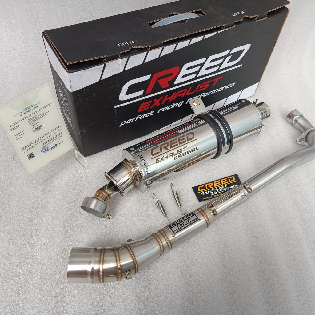 Knalpot Racing Creed Exhaust Suara NGEBAS Pnp Vega R/ZR Jupiter Z/Z1 Supra 100/110/125 CC Revo