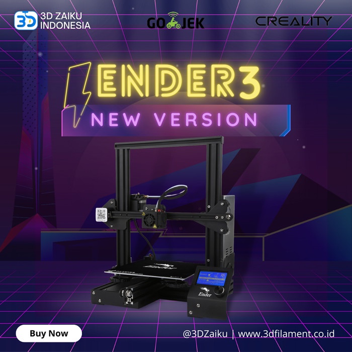 CREALITY ENDER 3 VERSI TERBARU 3D PRINTER PRUSA I3 SIZE BESAR V-SLOT
