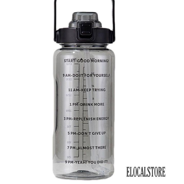 ❇ Botol Minum 2 Liter/Botol Minum Transparan/Botol Minum Bening Motivasi ۞