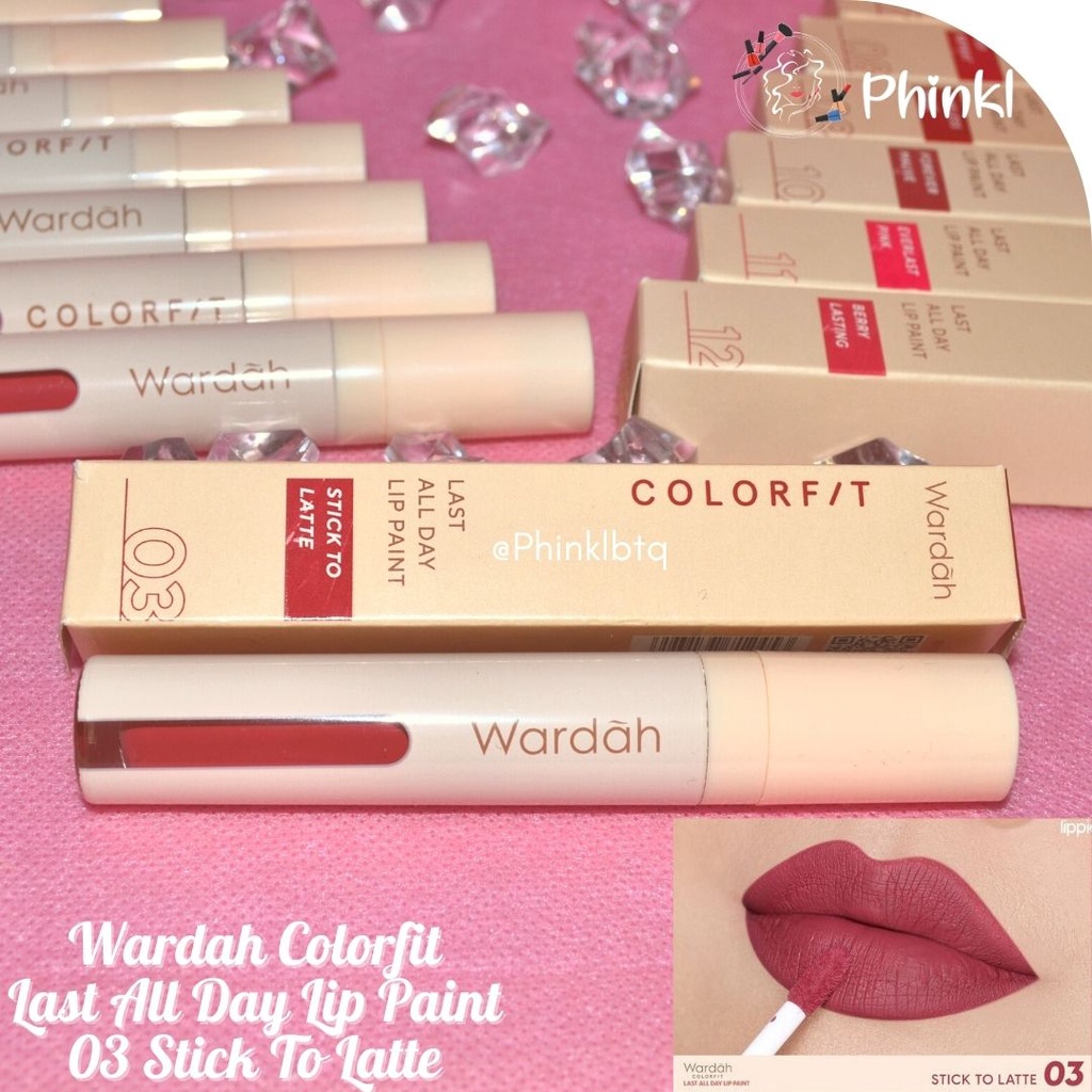 `ღ´ PHINKL `ღ´ Wardah Colorfit All Day Lip Paint lipcream waterproff longlasting