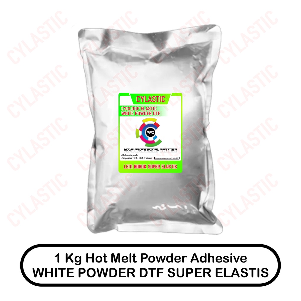 

White Powder Adhesive DTF 1 Kg Super Elastis