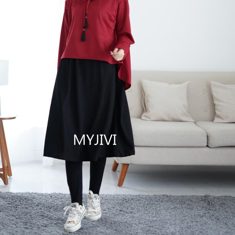 ☁ FELISHA MIDI DRESS PLISKET BY MY JIVI ◌