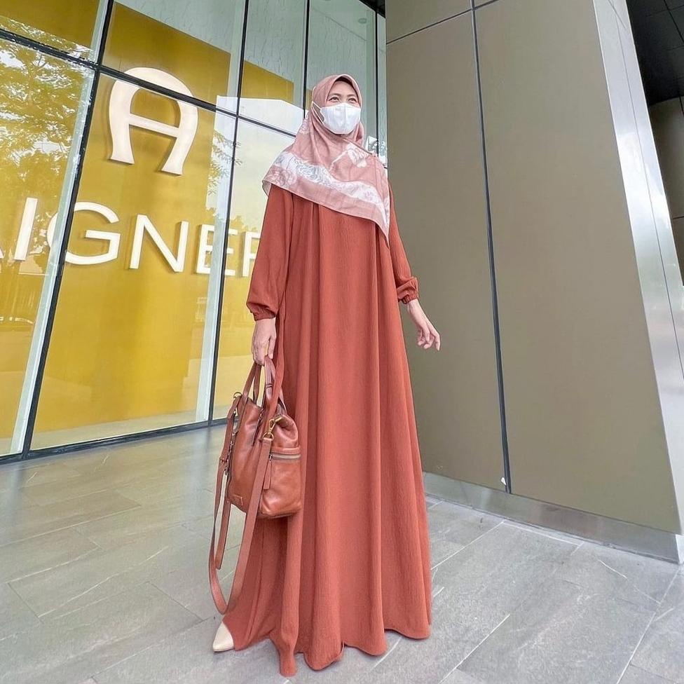 REKOMENDASI IN WEar - gamis crincle premium airflow | tamara dress | fashion muslim syari | MAURA DR