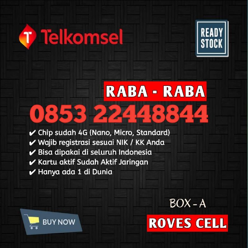 NOMOR CANTIK TELKOMSEL RABA 22448844 2244 8844 88 44 44 88 KARTU AS