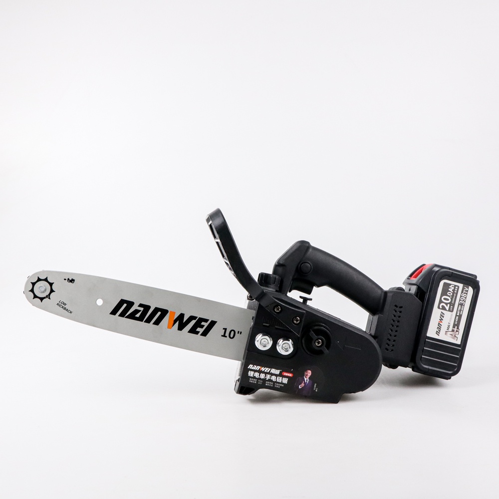 GV5 Nanwei Gergaji Mesin Senso Cordless Chainsaw 20ah 10 Inch 398tv Black Or-i