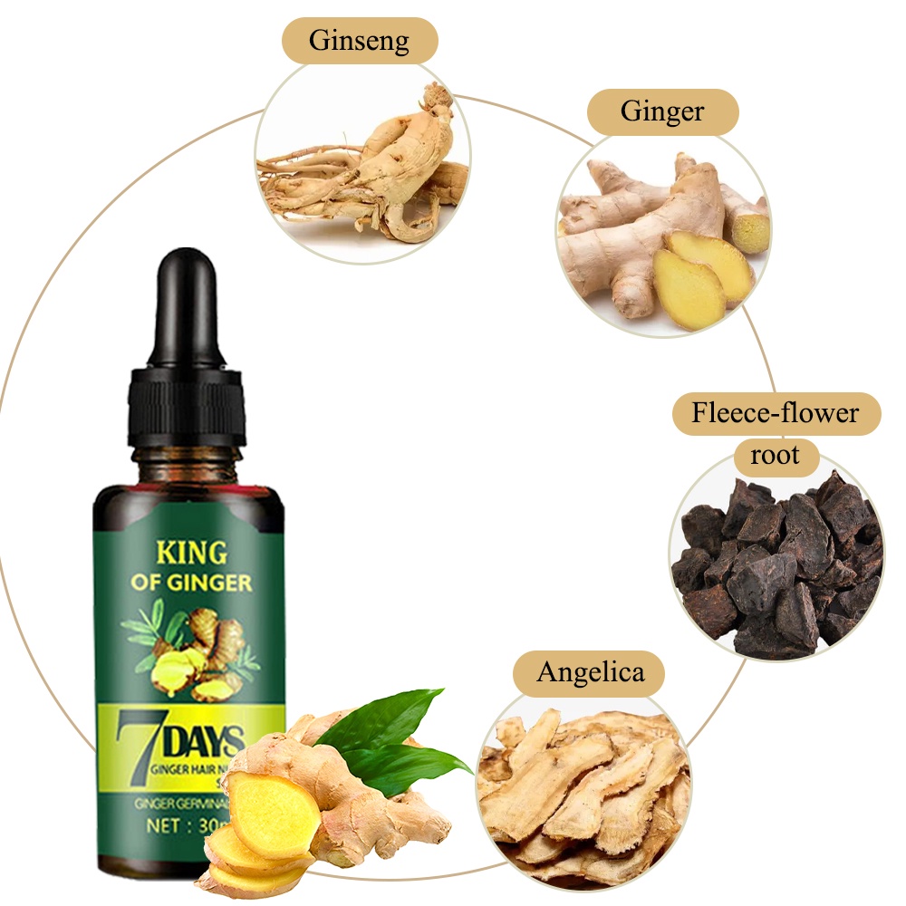 Penumbuh Rambut Penumbuh Rambut Botak Serum Nutrisi Rambut Jahe 30ml Penumbuh Rambut Cepat Anti Rontok Ginger Hair Growth Essence Hair Cairan Essence