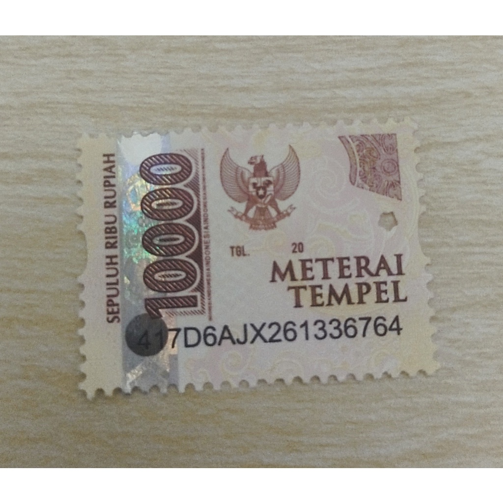 

Materai Surat 10 Ribu