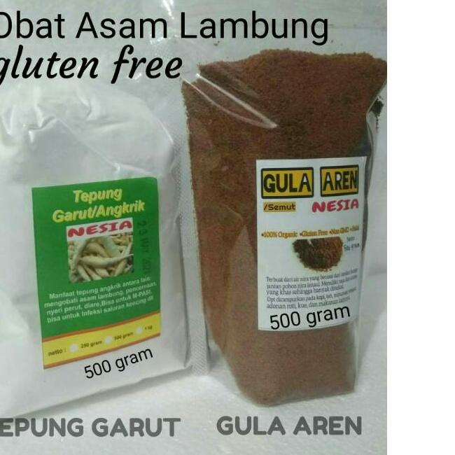 

➧ (READY) Paket Tepung garut dan Gula Aren 500 gr dan 500 gr ♩