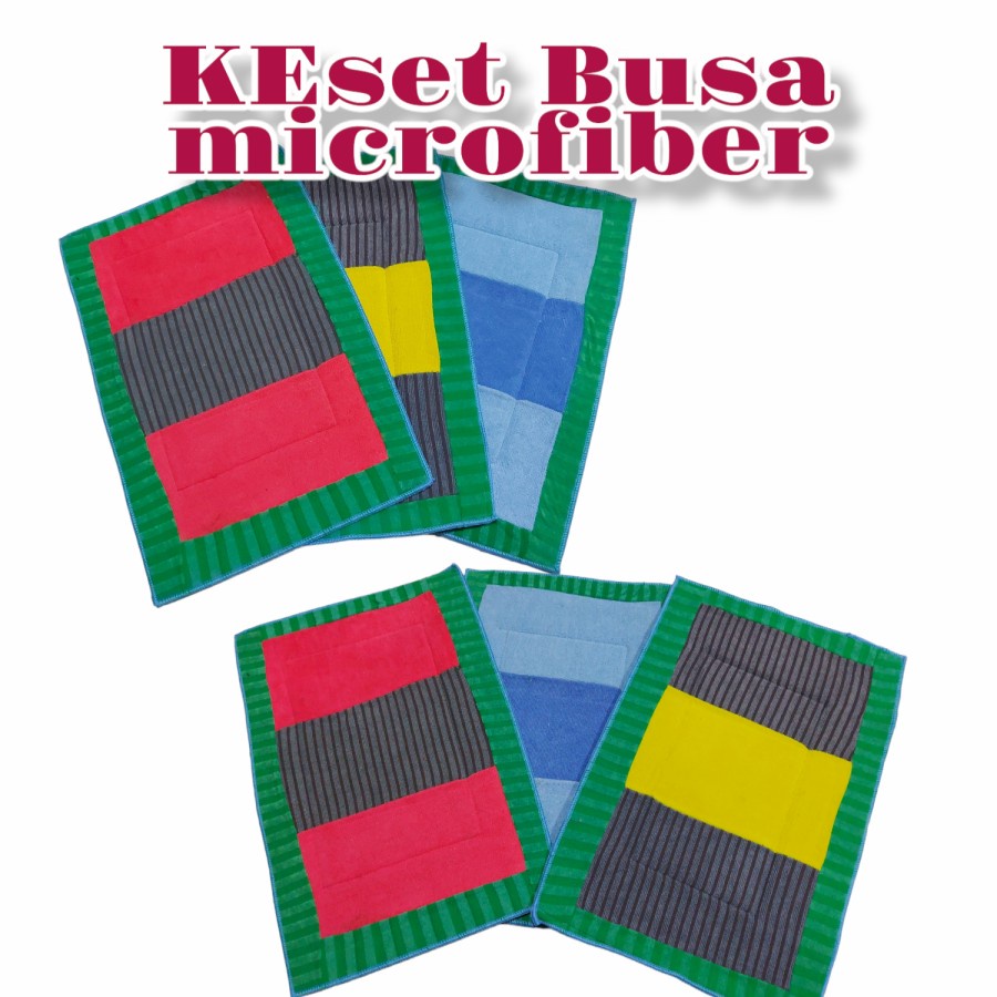 KESET BUSA / KESET KAKI BAHAN HANDUK MICROFIBER
