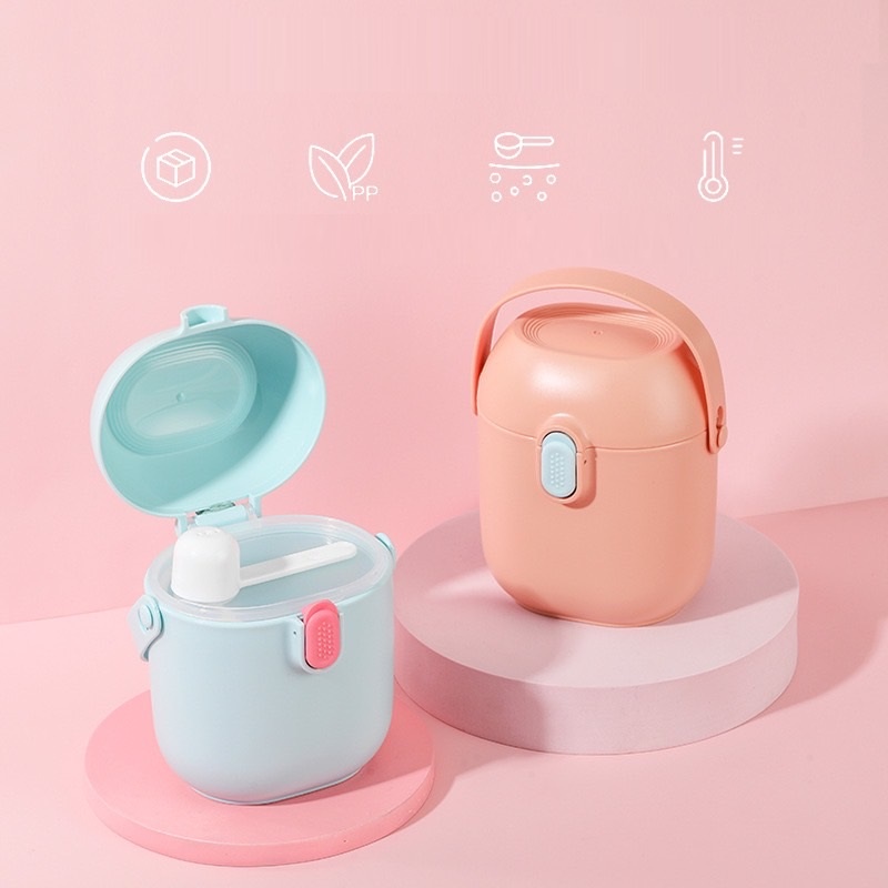 LKM314 Tempat Kotak Penyimpanan Susu Bubuk Bayi Tempat Susu Bubuk Portabel Wadah Kotak Susu Bubuk Ba