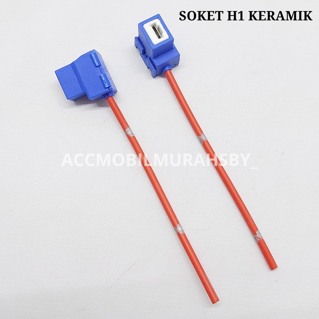 Soket H1 / H3 Bahan Keramik Anti Panas Murni Tembaga kabel bintik