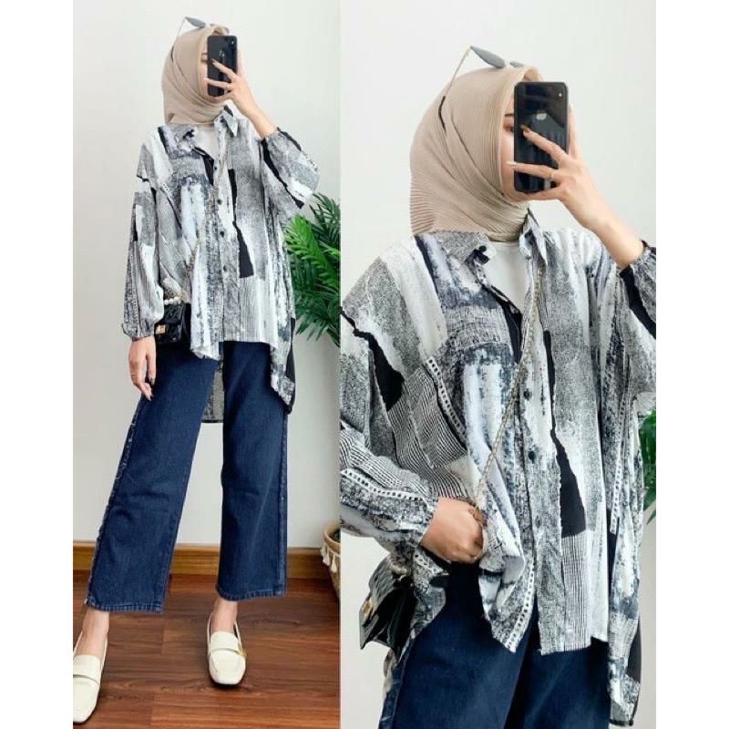 Kemeja wanita oversize linen / Olivia Shirt