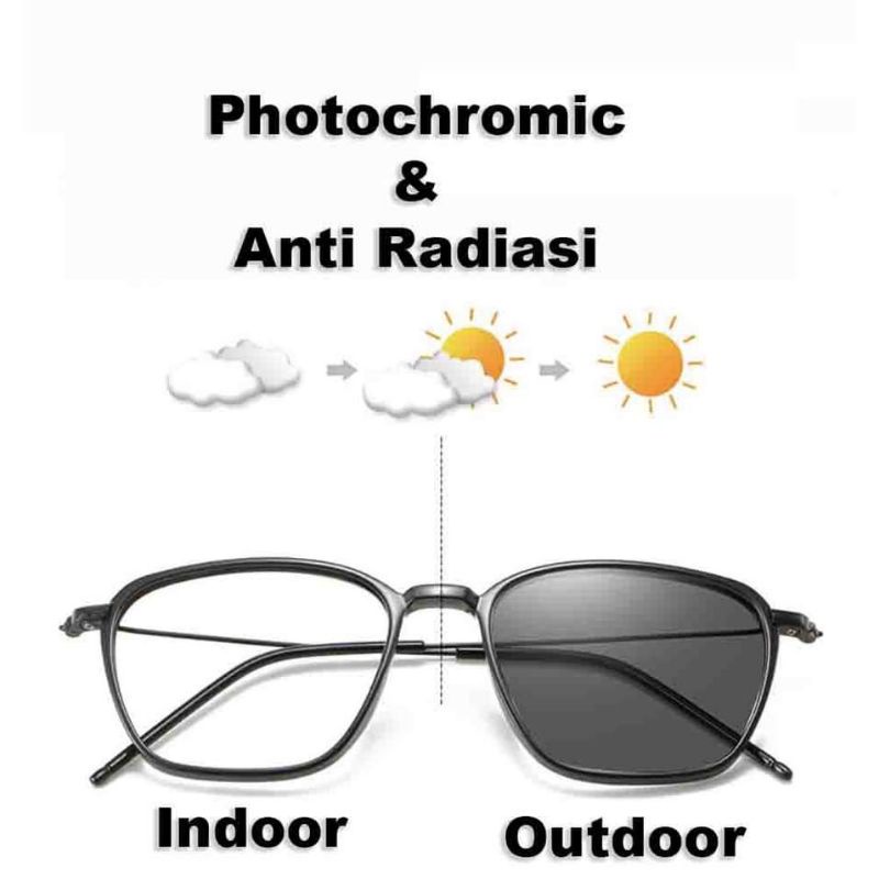 [COD] kacamata photocromic model kotak 2189 fashion