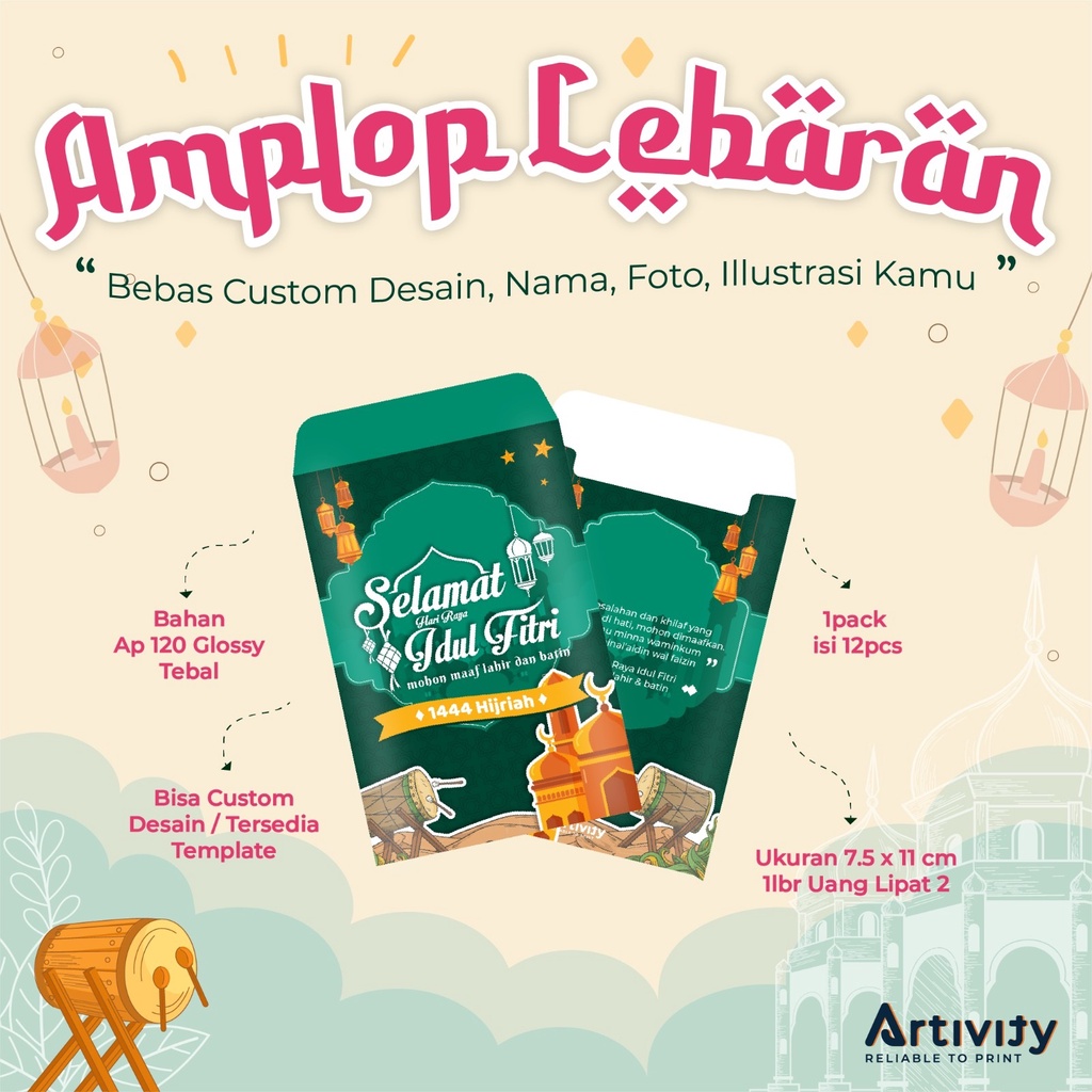 

AMPLOP ANGPAO LEBARAN IDUL FITRI MINI CUSTOM NAMA TULISAN FOTO MODEL 2