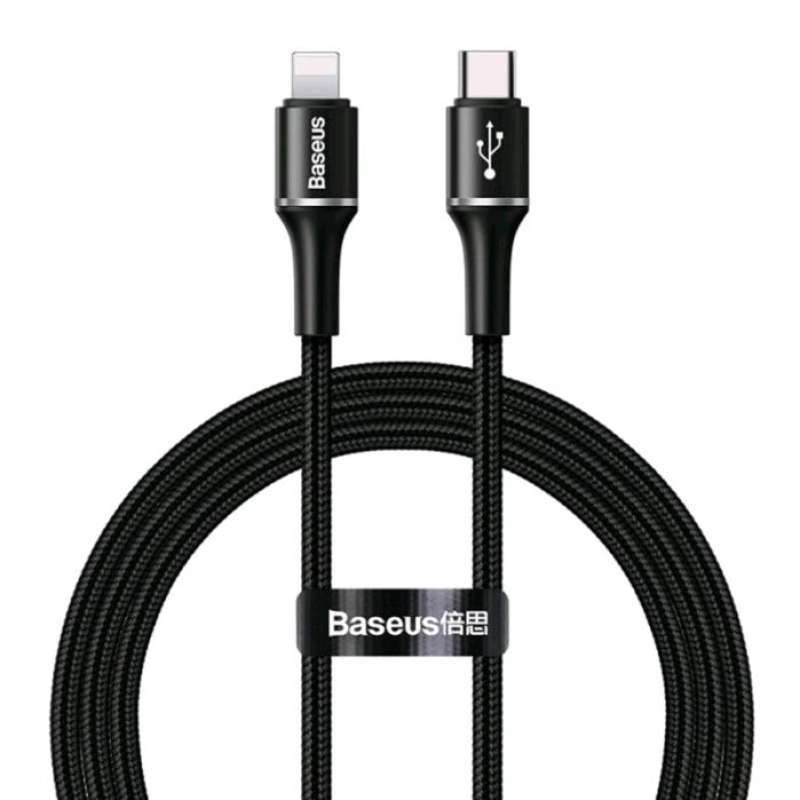 BASEUS ORIGINAL Kabel Data Halo Type C to Lightning Apple Iphone 1M 20W 100cm Fast Charging Quick Charge