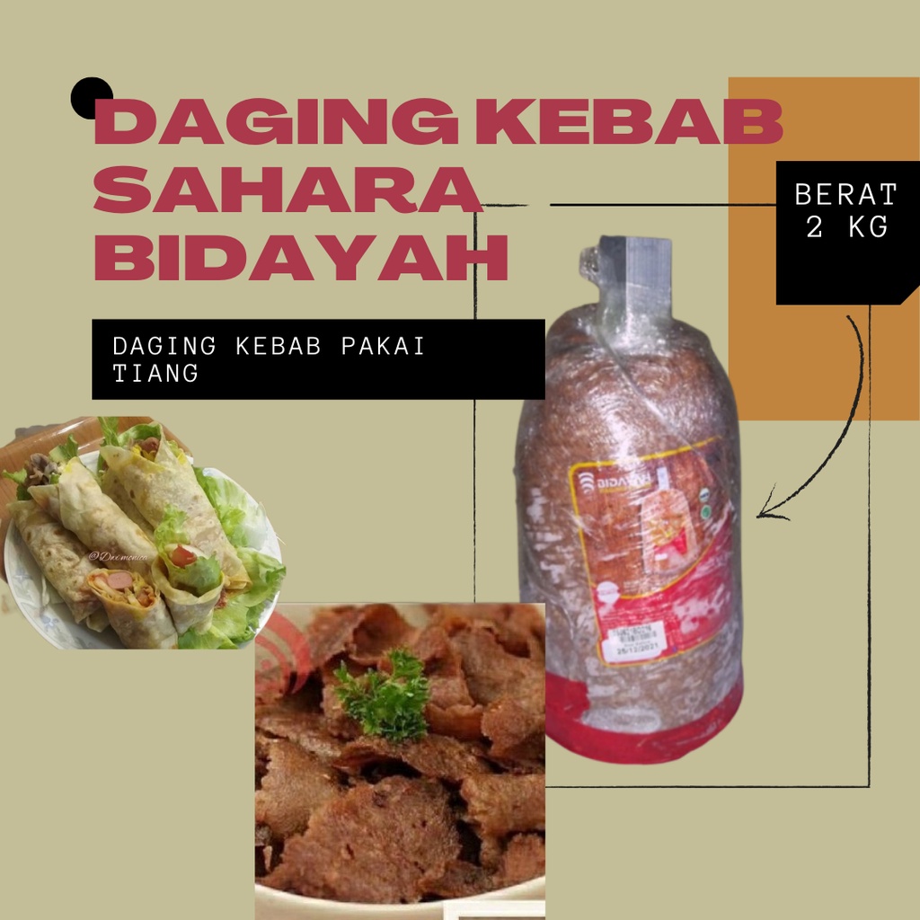 

Daging Kebab Bidayah Mixed 2kg Pakai Tiang/ Daging Kebab Sahara/ Daging Bidayah 2KG