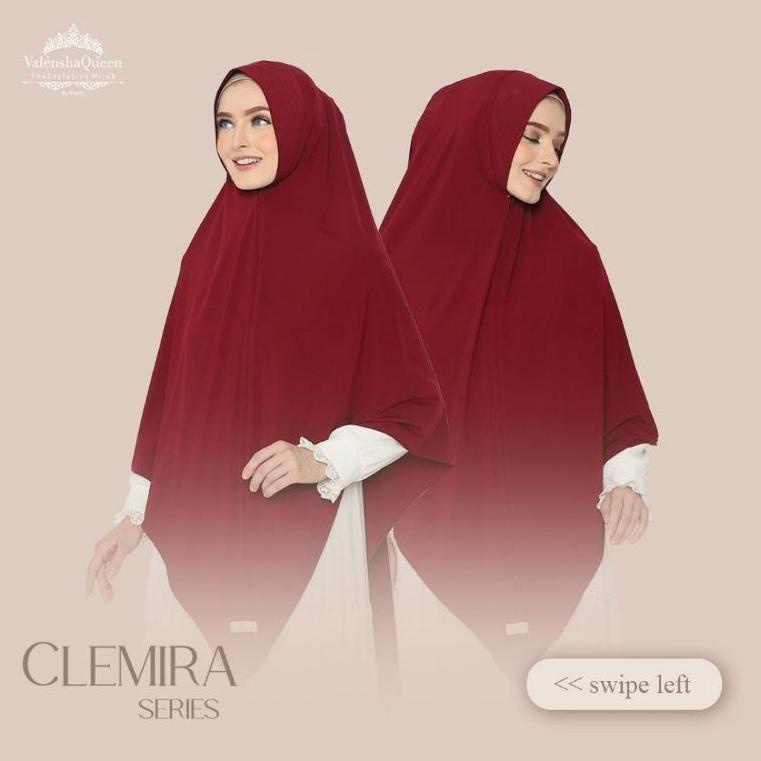 CHEKOUT KHIMAR CLEMIRA SIZE XL JUMBO ORIGINAL VALENSHA QUEEN HIJAB BAHAN JERSEY KOREA SUPER PREMIUM/