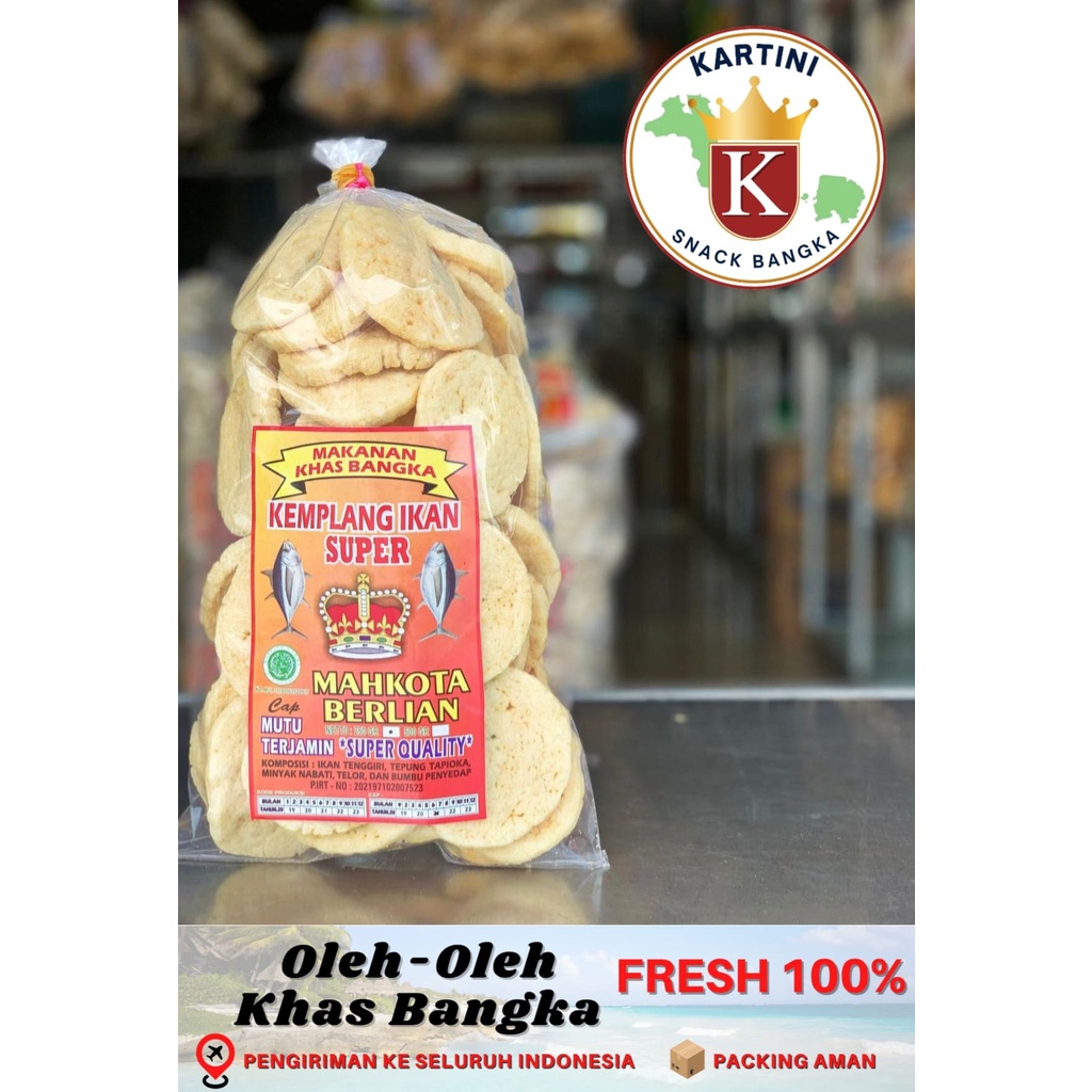 

Kemplang Goreng Ikan Cap Mahkota Berlian 250gr Khas Bangka