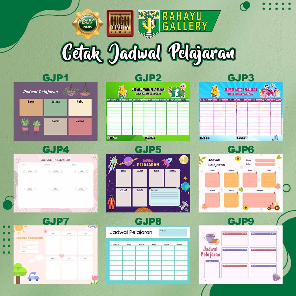 

CETAK JADWAL PELAJARAN KEGIATAN SATU MINGGU GJP1