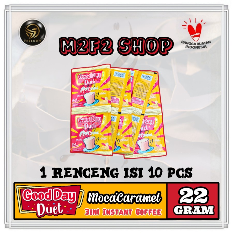 

Kopi Good Day Duet Moca Caramel 3in1 Sachet - 22 gr (Kemasan Renceng)