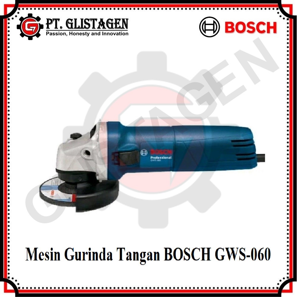 Bosch GWS-060 / Mesin Gerinda Tangan Bosch GWS 060 / Gurinda Tangan / Gurinda Listrik / Disc Gerinda Tangan 4&quot; Bosch GWS060