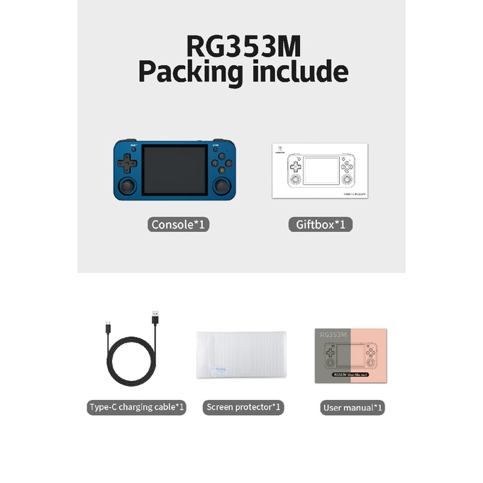 ANBERNIC RG353M - Dual Mode Emulator Retro Game Handheld Console - Game Retro Jadul Nostalgia Masa Kecil