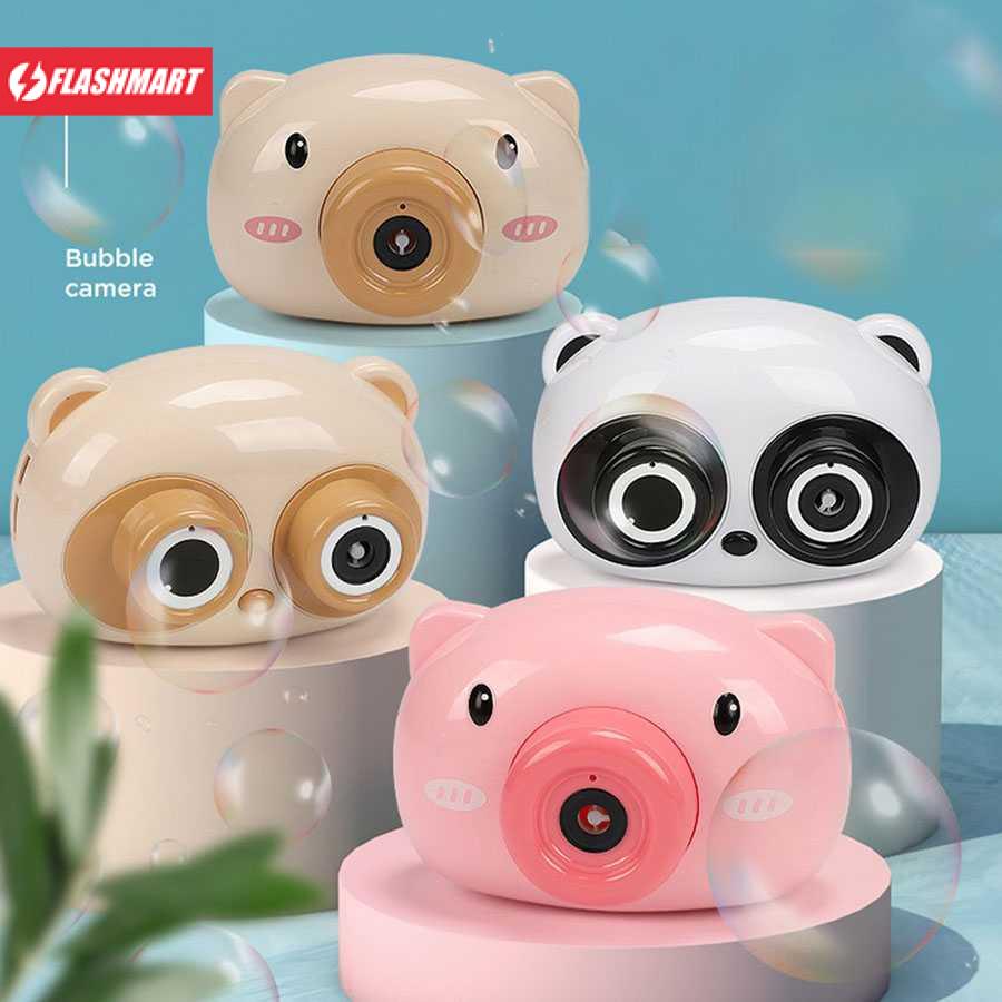 Flashmart Mainan Gelembung Sabun Automatic Bubble Gun Model Pig Kamera - 9805