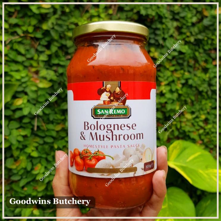 

Sanremo sauce BOLOGNESE MUSHROOM saus pasta tomat Australia San Remo 500g