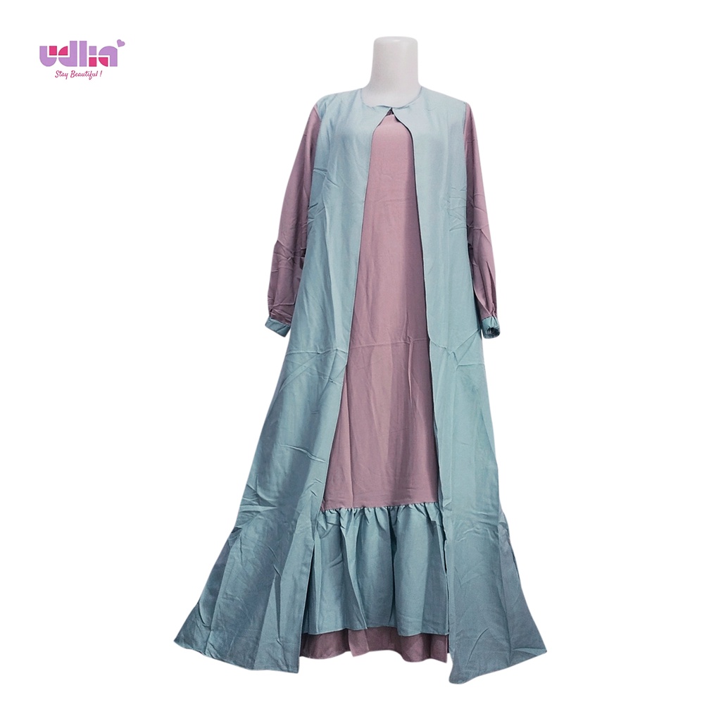 Udlia Gamis 2 Layer Gamis 2 Tone Aluna