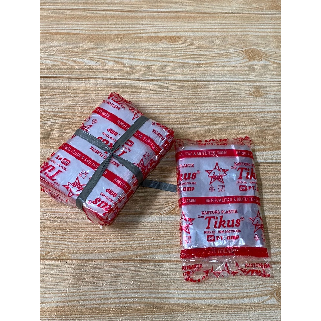 Plastik PP Bening TIKUS uk.12x25 (0.5 kg) tipis 0.2/plastik makanan/plastik minuman/plastik souvenir/pp bening