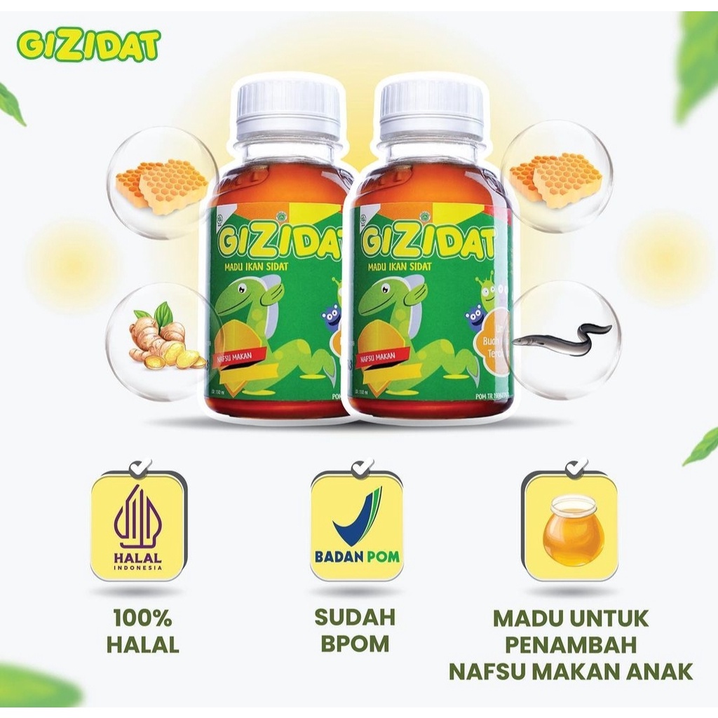 GIZIDAT MADU IKAN SIDAT + TEMULAWAK 130 ML