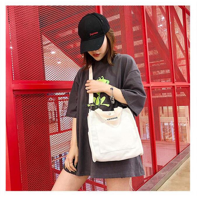 FYGALERY FYG1361 Tas Selempang Kanvas Wanita Tas Jinjing Perempuan Fashion Korea